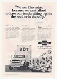 1971 BDT Boulder Denver Truck Line Chevy Trucks Print Ad