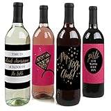 Girls Night Out - Bachelorette Party Wine Bottle Labels - Set of 4