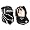 CCM 2.0 Youth Hockey Gloves - 8in/Black-White