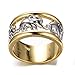 Rongxing Jewelry Beautiful Elephant Animal Rings Women's Yellow Gold Filled Size 6-10