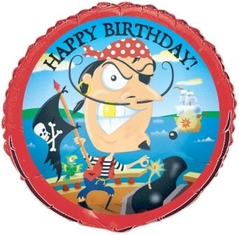 Gold Tooth Pirate 18 Inch Foil Balloon