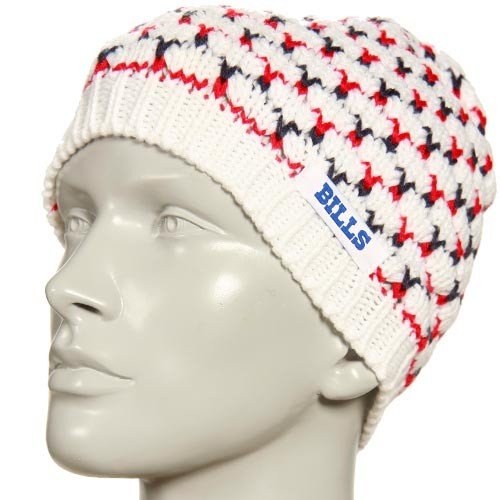 Reebok Buffalo Bills Ladies White Cable Knit Ski Bunny Beanie