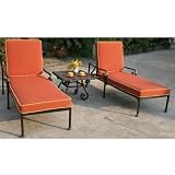 Darlee Laguna Cast Aluminum Chaise Lounge Set With Cushions