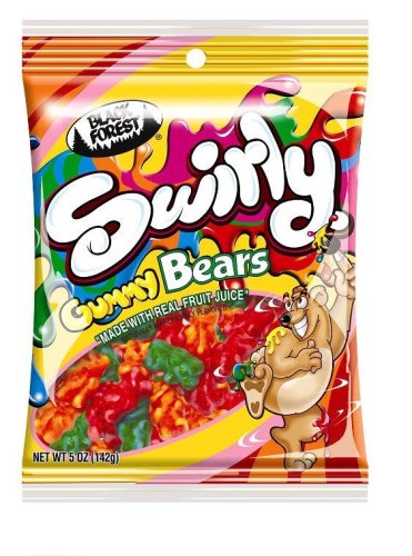 Black Forest Hanging Bag Swirly Gummy Bears, 5-Ounce Bags (Pack of 24) by Black Forest