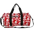 Washington State Cougars Crimson All-Over Logo Duffel Bag