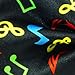 AJ Accessories Men's Music Notes Novelty Pre-Tied Satin Bow Tie (Black/Rainbow)