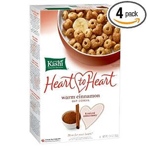 Kashi Heart To Heart Warm Cinnamon Oat Cereal, 12-Ounce Boxes (Pack of 4)