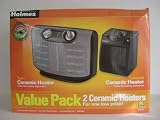 Holmes Twin Ceramic Heater, Plus Compact Ceramic Heater–value Pack 2 for the Price of 1