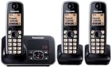 Panasonic - KX-TG6623FRB - Téléphone Trio sans fil DECT avec répondeur - Noir