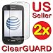 2x AT&T ATT Avail (ZTE Z990) GoPhone Premium Invisible Clear LCD Screen Protector Cover Guard Shield Protective Film Kits (2 Pieces)