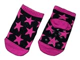 ベビーソックス　スター（ブラック／ピンク）