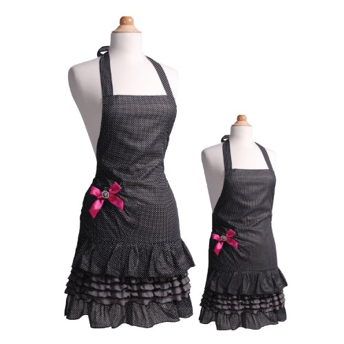 Flirty Aprons Bundle - 2 Items - Women's Sugar & Spice Apron & Girl's Sugar & Spice Apron