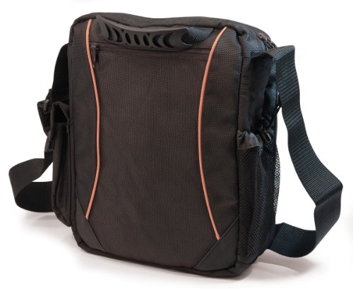Mobile Edge Mini Messenger Bag- 9-Inch-13.3-Inch, fits all iPad generations including iPad4 (Black/Orange)