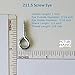 Small Screw Eye - 200 Pack - 211.5 Short Shank Screweyes 1 inch Long