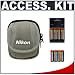 Nikon 5611 Digital Camera Case + (8) 2700mAh AA NiMH Batteries & 110/220V Rapid Battery Charger Accessory Kit for Nikon Coolpix Digital Cameras (L1 L2 L3 L4 L5 L6 L11 L12 2200 3200 4600 5600 7600)
