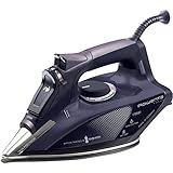 Rowenta DW5197 Focus Steam Iron with 400-Hole Stainless Steel Soleplate, 1725-Watt, Purple