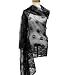Black Vintage Styled Lace Knit Shawl Wrap