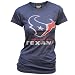 Houston Texans Women's Vintage Short Sleeve T-Shirt (New Navy, Medium)