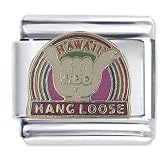 Hawaii Hang Loose Italian Charms Bracelet Link