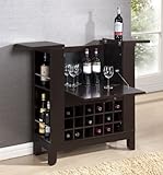Modesto Brown Modern Dry Bar and Wine Cabinet