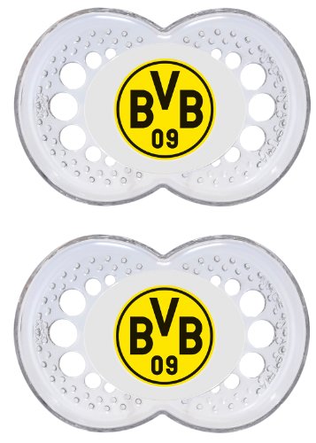 MAM 182210 - Original Schnuller, Football, Bundesliga: Borussia Dortmund, 6-16 Monate, Sil Preisvergleich