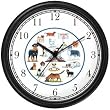 Comic Dogs Collage JP Dog Wall Clock by WatchBuddy Timepieces (Black Frame)