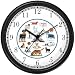 Comic Dogs Collage JP Dog Wall Clock by WatchBuddy Timepieces (Black Frame)