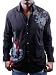 XTREME COUTURE MMA UFC Devil Skull Woven Mens Shirt Black Size S