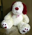 BIG 30" GIANT STUFFED PUPPY LOVE - BIG PLUSH SQUISHY SOFT LOVE DOG WITH FLOPPY EARS AND BIG-FOOT PAWS - ADORABLE - COLOR: BEIGE / CREAM
