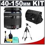 Olympus Zuiko 40-150mm f/4.0-5.6 Digital Lens + Olympus Case + Tripod + Accessory Kit for Olympus E-3, E-1, Evolt E-300, E-330, E-400, E-410, E-420, E-500, E-510 and E-520 Digital SLR Cameras