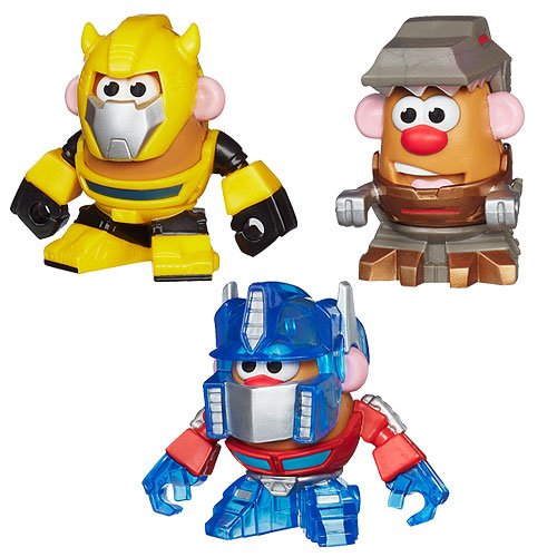 Playskool Transformers Mr. Potato Heads Minis Mixable, Mashable Heroes - Bumblebee, Grimlock & Optimus Prime