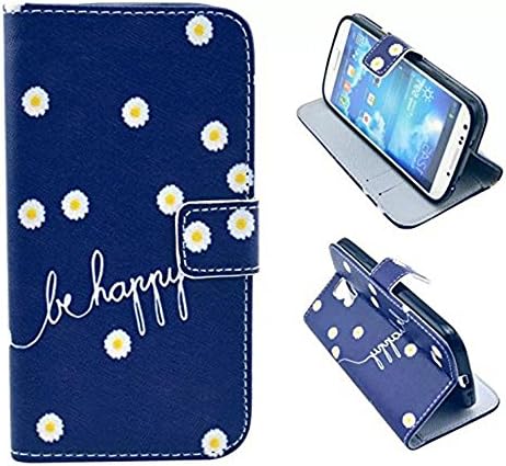 Galaxy S4 Case, M-Zebra Printed Series Light Color Design PU Leather Stand Wallet Type Magnet Design Flip Case Cover For Samsung Galaxy S4 i9500, with Screen Protectors+Stylus+Cleaning Cloth (Flower 2)