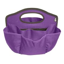 Find It Supply Caddy, 8.75 x 12 Inches, Canvas, 6 Pockets, 6 Compartments, 10 Storage Loops, Purple (FT07203)