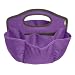 Find It Supply Caddy, 8.75 x 12 Inches, Canvas, 6 Pockets, 6 Compartments, 10 Storage Loops, Purple (FT07203)
