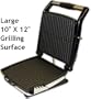 ImportPro Extra Large Family Size Heavy Duty Die Cast Professional 1400 watt Panini Maker & Double Grill with Variable Heat Control , Floating Hinge & Grease / Crumb Tray