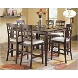Home Elegance 793-36-5 5PCS Merlot/Cherry Counter Height Dining Set