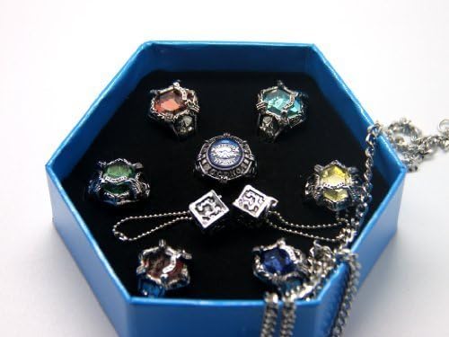 CTMWEB Katekyo Hitman Reborn - Set of Seven Gem Rings and Necklace 2nd Ver by CTMWEB