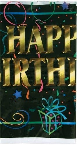 Birthday Brilliance Party Table Cover Plastic