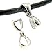 2 pcs .925 Sterling Silver Bail Pinch Pendant Clasp Connector Slide Small / Findings / Bright