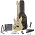 Sawtooth ST-ES-LH-VCW-KIT-3 Left Handed Electric Guitar in Vanilla Cream with White Pickguard, Lesson, Gig Bag, Stand, Cable, Picks, Tuner, Strap and Amplifier
