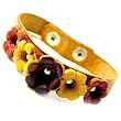 Handmade Genuine Leather Flowers Bracelet Fashion Jewelry