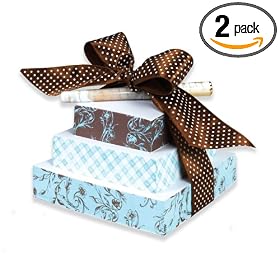 Lady Jayne Ltd. Tower of Notes, Chocolate Toile (Pack of 2)