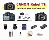 Canon EOS Rebel T1i (500D) Digital SLR Camera Body + Premium Flash, Battery, Deluxe Carrying Case & Tripod Complete Accessories Package