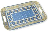 Marat French Provencial 19-1/2-Inch by 14-1/2-Inch Print Large Serving Tray with Handles, Bastide Lavender