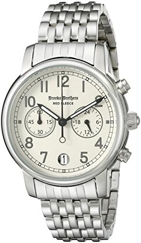 Brooks Brothers Red Fleece Men's SILGG003 Red Fleece Analog Display Japanese Quartz Silver Watch