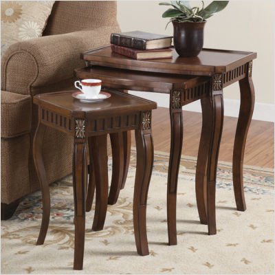 Fielding 3 Piece Nesting Table Set in Warm Brown