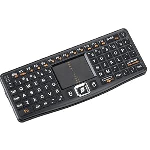 Rii Touch N7 Wireless Mini Qwerty Keyboard 2.4 GHz with Adjustable DPI Touchpad Removable Battery