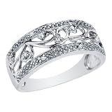 Antique Vintage Diamond Band in 10K White Gold