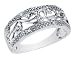 Antique Vintage Diamond Band in 14K White Gold