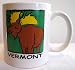 Vermont Mug Souvenir Ceramic Coffee Cup with Vermont Moose Artwork Designed By Mary Ellis
